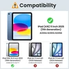 dėklas, suderinamas su ipad 10th generation 2022, ipad 10.9 colių, įbrėžimams atsparus skaidrus apsauginis dėklas, plonas dėklo dangtelis su smūgiams atspariu planšetinio kompiuterio dėklu, violetinis + blizgučiai