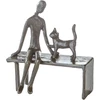 Dekoratyvinė skulptūra "zuwendung", 12 cm, poliruotas metalas