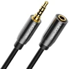 Deleycon 1 m ausinių prailginimo laidas Aux 3.5 mm lizdas Ctia 4 kontaktų Trrs mikrofono prailginimo kabelis stereo audio metalinis kištukas Pc mobilusis telefonas išmanusis telefonas planšetinis kompiuteris Hifi imtuvas (ypač plonas ir lankstus)