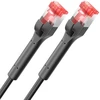 Deleycon 10 m Cat 6a Patch kabelis, plonas, lankstus Rj45 jungtis 10 Gbit/s Gigabit Lan Dsl Rj45 Ethernet tinklo kabelis be halogenų, juodas