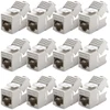 Deleycon 12x mini keystone cat 6a jack modulis, trumpa versija 30 mm (3 cm) ilgio, 10 gbps pilnai ekranuotas stp rj45 lizdo jungties pataisos kabelis, idealiai tinka cat7 cat6 cat6a tinklo kabelio lizdo pataisos skydeliui