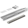 Deleycon 16 portų patch panelio rinkinys, modulinis patch panelis 1 U 19 colių stovo montavimui + 16x Rj45 keystone modulis Cat6a, suderinamas su Cat5 Cat6 Cat7 Lan tinklo kabelio instaliacijos kabeliu, pilkas