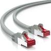 Deleycon 1m Cat6 patch kabelis gigabit Lan Dsl tinklo kabelis - ekranavimas S/ftp - paauksuoti kontaktiniai paviršiai - Rj45 kištukai - pilkas