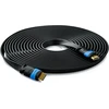 Deleycon (3 m) plokščias Hdmi kabelis - suderinamas su Hdmi 2.0/1.4 - Uhd 4k Hdr 3d 1080p 2160p Arc - didelis greitis su Ethernet - juodas
