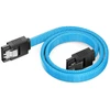 Deleycon 30 cm Sata 3 kabelis nailonas 6 Gbit/s duomenų kabelis Sata Iii jungiamasis kabelis Serial Ata jungiamasis kabelis pagrindinei plokštei ir kietajam diskui Hdd Ssd 2 S-ata L jungtis tiesus mėlynas