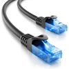 Deleycon 3.0 m Cat.6 ethernet gigabit lan tinklo kabelis Rj45 Cat6 patch kabelis, suderinamas su Cat.5 Cat.5e Cat.6a Cat.7 - juodas