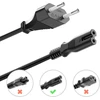 Deleycon 3.0 m maitinimo laidas, maitinimo laido kištukas C tipo, euro kištukas į C7 lizdą, euro maitinimo laidas, smulkios buitinės technikos laidas, euro 8, televizorius, „blu-ray“, buitiniai prietaisai, maitinimo šaltiniai, juodas