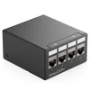 Deleycon 4 portų patch panelio rinkinys, patch panelio paskirstymo skydelis 1 U + 4x Rj45 keystone lizdo modulis Stp Cat6a, suderinamas su instaliaciniu kabeliu Cat6 Cat6a Cat7 tinklo kabeliu Ethernet Lan Dsl - juodas