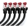 Deleycon 5 x 1 m Cat6 Patch kabelis S/ftp Pimf ekranavimas Cat-6 Rj45 tinklo kabelis Ethernet kabelis Lan Dsl jungiklis maršrutizatorius modemas prieigos taškas Patch Panels – juodas