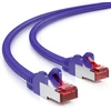 Deleycon Cat6 S-ftp/pimf Patch kabelis (įvairių spalvų) Cat. 6 tinklo kabelis. Ethernet tinklo kabelis [250–25 m] dvigubo ekranavimo, 1 m, violetinė / alyvinė