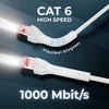 Deleycon Cat6a Slim tinklo kabelis 1m, 10 Gbit/s, baltas