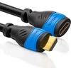 Deleycon Mk1111 Hdmi ilginamasis kabelis 1m - suderinamas su Hdmi 2.0a/b/1.4a - Uhd 4k Hdr 3d 1080p 2160p Arc - juodas-mėlynas