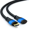 Deleycon Mk1111 Hdmi ilginamasis kabelis 1m - suderinamas su Hdmi 2.0a/b/1.4a - Uhd 4k Hdr 3d 1080p 2160p Arc - juodas-mėlynas