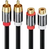 Deleycon Premium 7.5m Hq stereo audio Rca ilginimo laidas - 2x Rca lizdas į 2x Rca jungties kištuką - Metalinis - paauksuotas