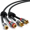 Deleycon Premium 7.5m Hq stereo audio Rca ilginimo laidas - 2x Rca lizdas į 2x Rca jungties kištuką - Metalinis - paauksuotas