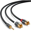Deleycon Premium Hq stereo audio kabelio adapterio ilgiklis 0,5–5 metrų cinch metalinis paauksuotas