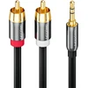 Deleycon Premium Hq stereo audio kabelio adapterio ilgiklis 0,5–5 metrų cinch metalinis paauksuotas