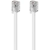 Deleycon telefono kabelis Rj11 modulinis kabelis 99% vario Awg 28 6p4c Western kabelis Rj11 į Rj11 jungtis plokščias kabelis telefono lizdas modemas maršrutizatorius faksas Isdn Dsl Vdsl internetas baltas 50 m