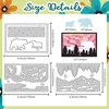Delorigin daugiasluoksnės aurora pjovimo formelės, pagamintos iš anglinio plieno, baltasis lokys, miško reljefiniai trafaretai, pjovimo formelės 2025, skirtos scrapbooking kortelių gamybai, amatų kvietimų dekoravimui