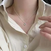 Dervivea boho moonstone širdies chokeris vėrinys opalo moonstone pakabukas vėrinys meilės širdies vėrinio grandinėlė sidabrinė opalito širdies grandinėlė papuošalai moterims (vieno sluoksnio)