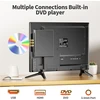 Desobry 22" mažas televizorius 1080p su integruotu dvd grotuvu, mini televizorius su integruotu dvb-t2 imtuvu, su antena, hdmi/usb/av įvestis - 12v tv dvd combo kemperiams, virtuvėms ir mažoms erdvėms