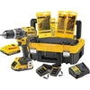 Dewalt Xr Dck796d2t akumuliatorinis smūginis gręžtuvas - smūginis gręžtuvas su 2 greičių pilno metalo pavarų dėže ir bešepetėliniu varikliu, skirtas sukimui, gręžimui ir smūginiam gręžimui - 1 x smūginis gręžtuvas li-ion 18 V + priedai