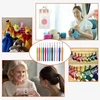 Dgarnart nėrimo vąšelių rinkinys | 12 ergonomiškų nėrimo vąšelių skirtingų dydžių | minkštos guminės rankenos | nėrimo rinkinys pradedantiesiems ir pažengusiems | su nėrimo krepšiu