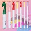 Didelis nėrimo vąšelių rinkinys, 7 vienetai lengvų plastikinių nėrimo vąšelių, 7,0 mm - 20 mm spalvingi dideli nėrimo vąšeliai vaikams, profesionalams, ergonomiški nėrimo vąšeliai kilimams, megztiniams, šalikams, "pasidaryk pats"