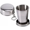 Didelis sulankstomas turistinis metalinis puodelis 75ml Btrade