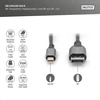 Digitus 8k/60hz displayport adapterio kabelis - dp į mini dp - displayport 1.4-4k/144hz - 2 m - aliuminio korpusas - suderinamas su monitoriumi, žaidimų vaizdo plokšte - juodas