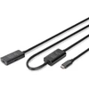 Digitus aktyvus usb 3.2 gen 1 ilginimo laidas - 10m - usb-c kištukas į lizdą - kartotuvas usb laidas su plug & play - iki 5gbps - maitinamas usb - juodas