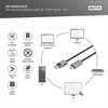 Digitus displayport į hdmi adapterio kabelis - 1.8 m - uhd 4k/30hz - hdmi 2.0 - displayport 1.2 - būsenos led - plug & play - paauksuoti kontaktai - juodas