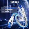 Digoloan ethernet cat 8 lan tinklo kabelis rj45 2m plokščias nailoninis interneto kabelis 40 gbps 2000 mhz didelio greičio ekranuotas gigabitinis pataisos kabelis