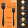 Dimiff® silikoninis teptukas, konditerinis teptukas, silikoninis virtuvinis teptukas, 26 + 21 cm, be Bpa, maistinis silikoninis virtuvinis teptukas, 230 °c, karščiui atsparus teptukas, kepimo Bbq grilio teptukas, didelis + mažas