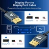 Displayport 1.2 Kabelis 1m 4k Hdr