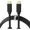 Dj Techtools chroma cable usb-c į c juodas, aukštos kokybės usb 2.0 kabelis (paauksuoti usb kontaktai, ferito šerdis, 1.0 m ilgio, adapterio kabelis, integruoti velcro kabelių raišteliai), juodas