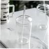 Doitool stiklinė su dangteliu ir šiaudeliu, 443 ml burbulinės arbatos puodelis su šiaudeliu maisto sultims, kavai, kokteiliams, arbatai, uogienei, skaidri geriamojo stiklinė su dangteliu