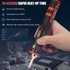 Domisyee akumuliatorinis lituoklis su led lempute, 11 w, 1800 mah, iki 480 °c, greitas įkaitimas, su laikikliu, lydmetaliu ir antgaliais - idealus pradedantiesiems ir profesionalams