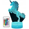 Domotti 3d Led Usb lempa vienaragis unicorn pegasus
