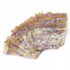 Dovanų maišelis, organza, gėlių raštas, alyvinis, 15x10cm, 10vnt