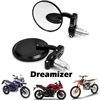 Dreamizer apvalus motociklo 7/8 colio 22 mm vairo galo veidrodėlis, galinio vaizdo veidrodėlis gatvės sportiniams motociklams, kruizeriams