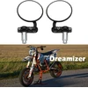 Dreamizer apvalus motociklo 7/8 colio 22 mm vairo galo veidrodėlis, galinio vaizdo veidrodėlis gatvės sportiniams motociklams, kruizeriams