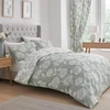 Patalynės komplektas Dreams & Drapes Design - Chrysanthemum - lengvai prižiūrimas antklodės užvalkalų komplektas - vienvietis, žalios spalvos