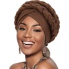 Dreshow afrikietiškas turbanas moterims su dviguba kasa, galvos apdangalas, chemo kepurė, iš anksto užrišta beanie kepurė, galvos apdangalas, miego kepurė