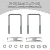 Duoyif u formos varžtas u-bolt 100 x 50 mm kvadratiniai varžtai u, m8 nerūdijančio plieno varžtai su veržle ir poveržle, u laikiklis automobilių vilkimui, laivų vamzdynų remontui, 2 vnt.