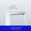 Duravit Manhattan vandens taupymo maišytuvas praustuvui, dydis M (snapelio aukštis 116 mm), energiją taupantis maišytuvas praustuvui (freshstart), vonios kambario maišytuvas, chromas