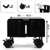 Duronic Dmhd2 pc laikiklis | mobilus pc laikiklis | korpuso laikiklis itx, midi, big tower iki 21 cm pločio | riedanti platforma kompiuterio bokštui po stalu | kompiuteriams iki 15 kg | geresnė ventiliacija