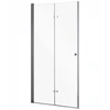 Dušo durys nišai sulankstomos 90cm chromo spalvos walk-in kabina stiklo sienelė