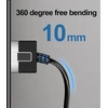 Dutevolns lankstus cat 6 ethernet kabelis 90° stačiu kampu 10 m itin plonas rj45 lan kabelis gigabitinis, skirtas mac, pc, maršrutizatoriui, ps4/5, (juodas)