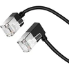 Dutevolns lankstus cat 6 ethernet kabelis 90° stačiu kampu 10 m itin plonas rj45 lan kabelis gigabitinis, skirtas mac, pc, maršrutizatoriui, ps4/5, (juodas)